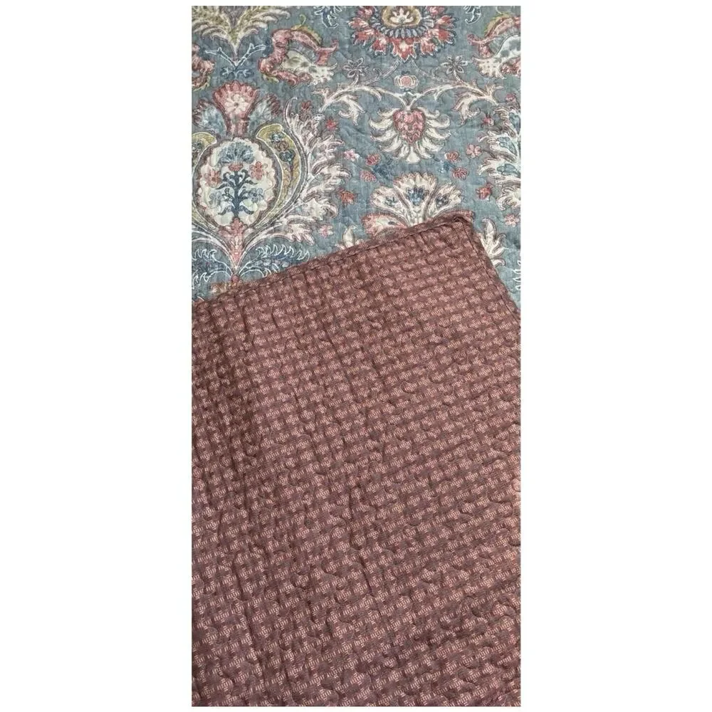 Waverly Vintage Floral Quilt Set Queen Cottagecore Paisley 100% Cotton w/ Shams